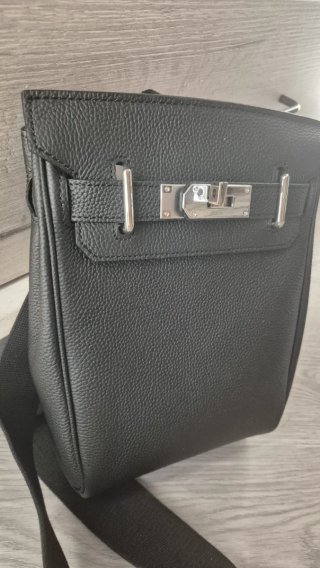 Bolso Hermes Negro Piel Hombre