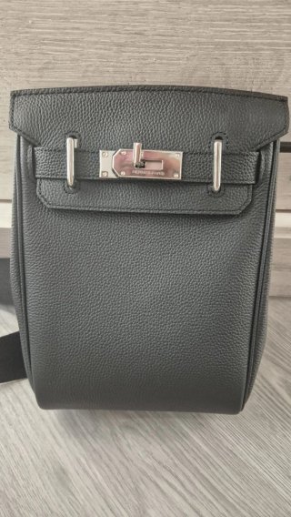 Bolso Hermes Negro Piel Hombre