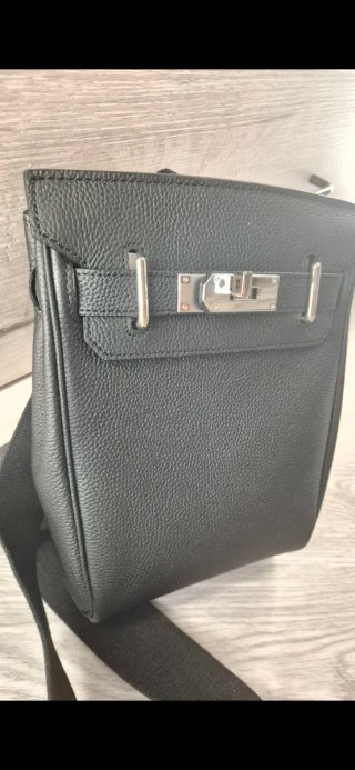 Bolso Hermes Negro Piel Hombre
