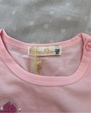Conjunto niña camiseta rosa y shorts vaqueros