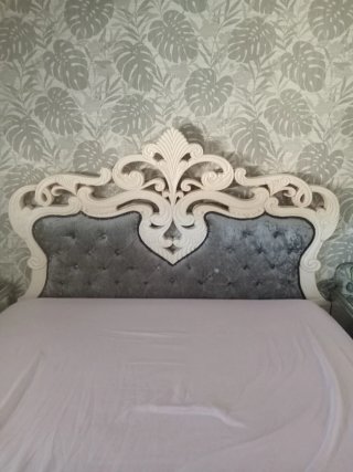 Cabezal de cama tapizado capitoné