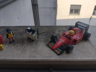 Furgoneta taller y fórmula 1 Playmobil