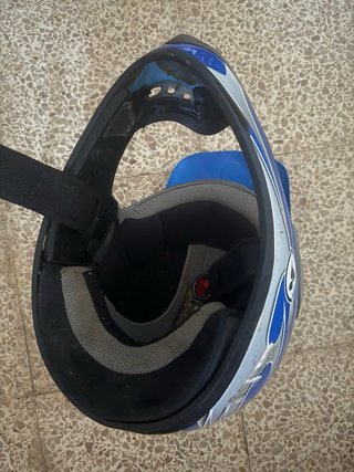 Casco de moto integral azul