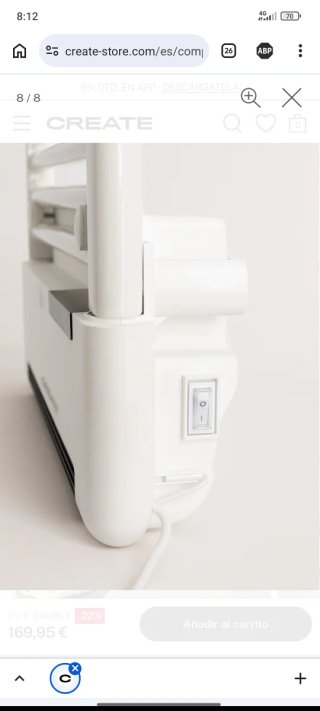 Toallero de aceite eléctrico con calefactor y WiFi
