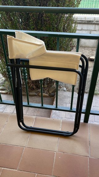 Silla Director Plegable Tela y Metal