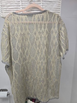Camiseta Zara brillo dorada y plateada