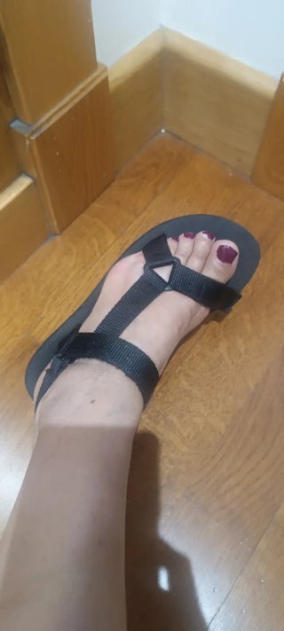 Sandalias negras velcro talla 36