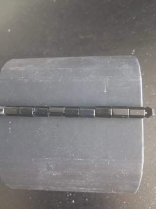 Pulsera Armani Hombre Negra con Cuentas