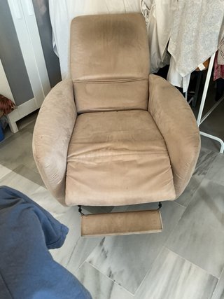 Sillón reclinable Natuzzi Beige Terciopelo