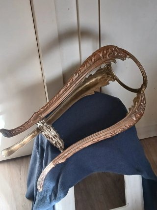 Antiguo Macetero Bronce Vint. Soporte