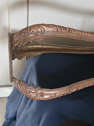 Antiguo Macetero Bronce Vint. Soporte