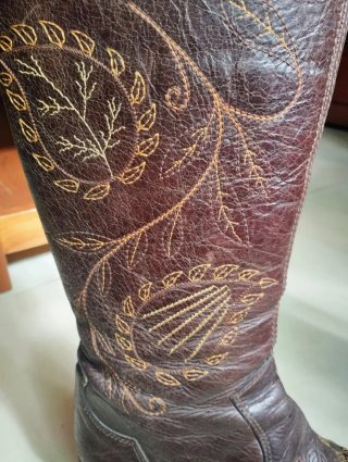 Botas de piel AUTENTICA estilo cowboy marrones