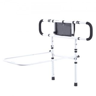 Ringhiere per Letto per Anziani, Ringhiere Ausiliarie Pieghevoli 180° per Anziani, Ringhiere Laterali per Letto con Carico di 204,12 kg, Bastoncino da Letto con Manico Regolabile