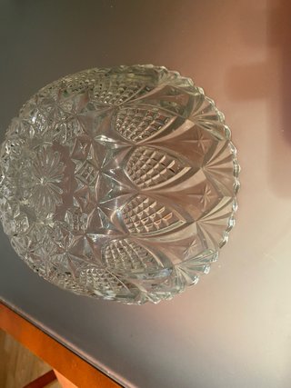 Ensaladera de cristal labrado