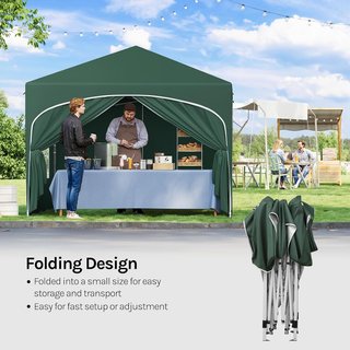 CARPAS 3X3 VERDES PLEGABLES NUEVAS CON PAREDES