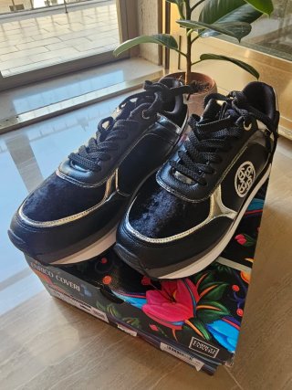 Enrico Coveri Scarpe Donna Nere/Argento Tg 40