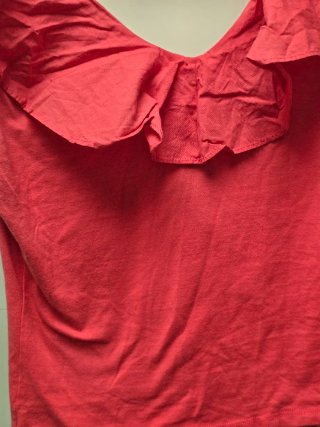 Mango Top Volante Rosa Talla M