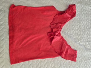 Mango Top Volante Rosa Talla M