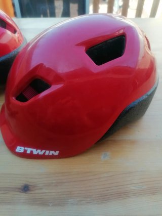 2 Cascos B'twin Rojo Niñ@ 4-6 años