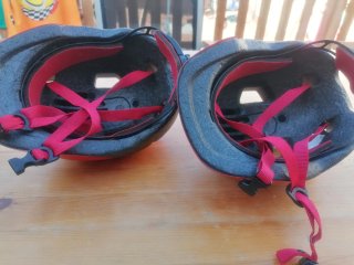 2 Cascos B'twin Rojo Niñ@ 4-6 años