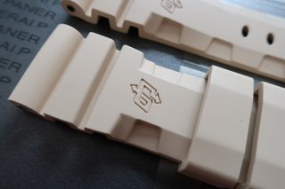 Correa Caucho Beige Accordion Panerai 24mm