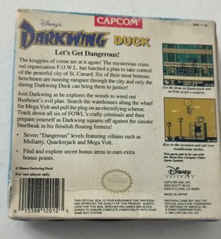 Caja + instrucciones  Darkwing Duck ( Game Boy )