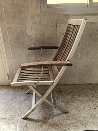 6 Sillas Terraza Madera y Metal