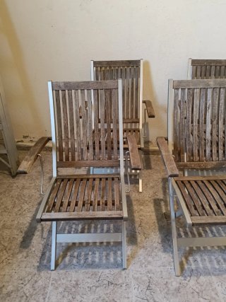 6 Sillas Terraza Madera y Metal
