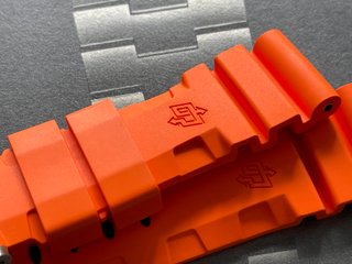 Correa caucho Accordion Naranja para Panerai 24mm