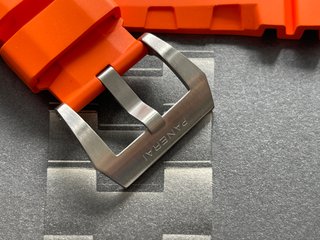 Correa caucho Accordion Naranja para Panerai 24mm