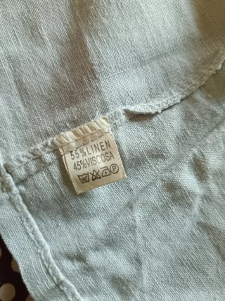 Traje de lino azul clarito