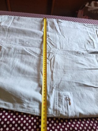 Traje de lino azul clarito