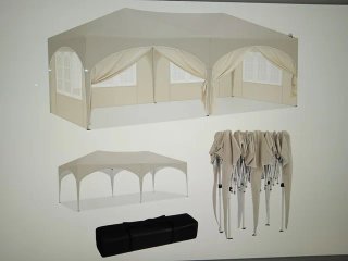 CARPAS PLEGABLES 6X3 BEIGE CON PAREDES NUEVAS