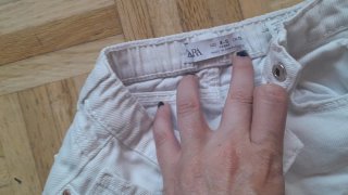 Shorts vaqueros blancos niña Zara