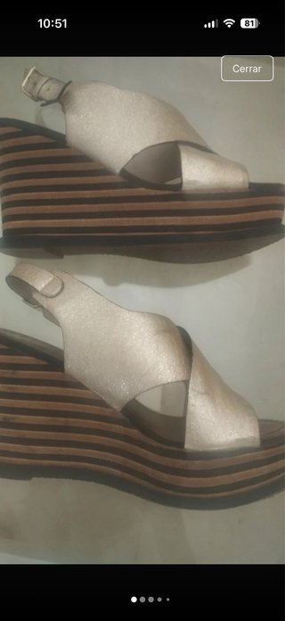 Sandalias Elvio Zanon Plataforma Doradas