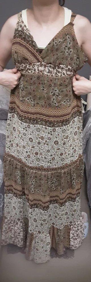 Vestido largo estampado talla M