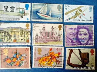 25 sellos usados Reino Unido (Inglaterra) - A