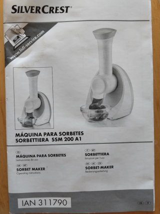 Máquina para hacer sorbetes y helados