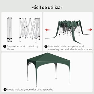 CARPA 3X3 PLEGABLE VERDE NUEVA