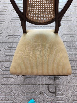 Sillas vintage de comedor con ratán (6 unidades).