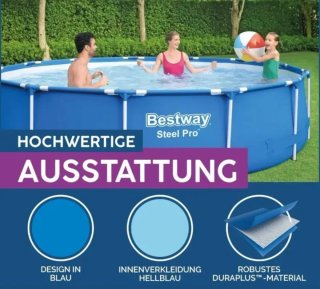 Bestway Steel Pro Frame  Piscina Redonda 396x84 cm