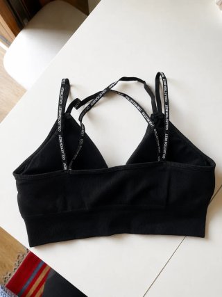 Sujetador deportivo negro talla L