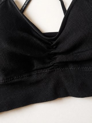 Sujetador deportivo negro talla L