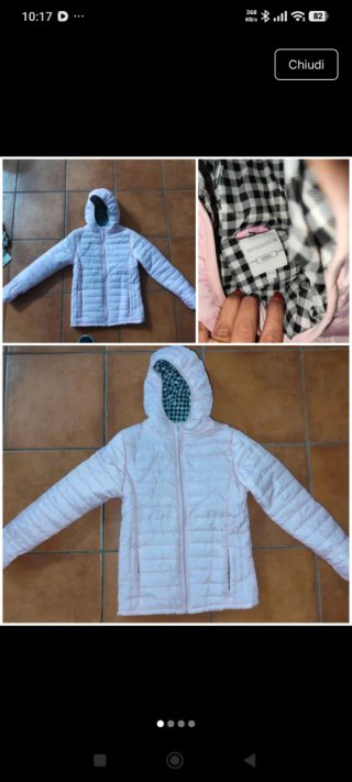 Giacca trapuntata bambina rosa