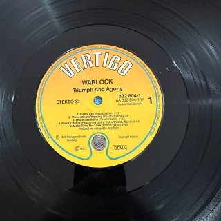 Warlock - Triumph & Agony LP 33 Giri