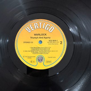 Warlock - Triumph & Agony LP 33 Giri