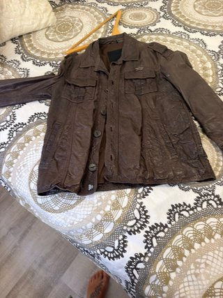 Chaqueta de piel Dekker marrón oscuro