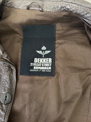 Chaqueta de piel Dekker marrón oscuro