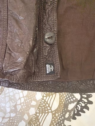 Chaqueta de piel Dekker marrón oscuro