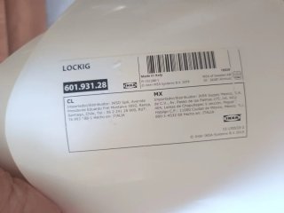 Orinal Ikea blanco y verde
